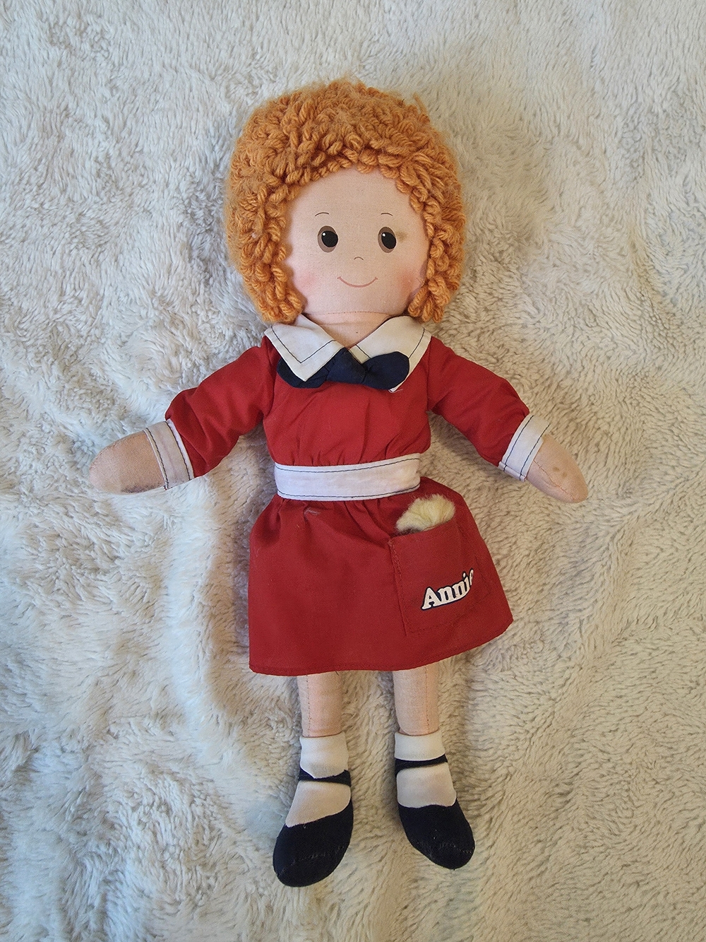 1977 KNICKERBOCKER ORPHAN ANNIE DOLL With Puppy In Pocket Plush 9” Doll Vintage
